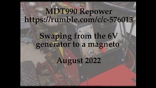 MTD990 Repower 13 Magneto Swap