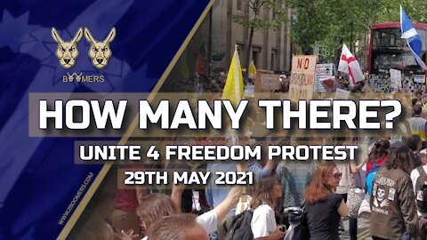 HOW MANY PEOPLE AT THE UNITE FOR FREEDOM PROTEST ON 29TH MAY 2021