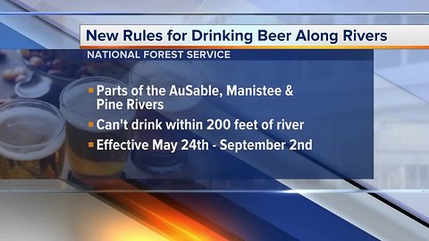 New rules for drinking beer along Michigan rivers