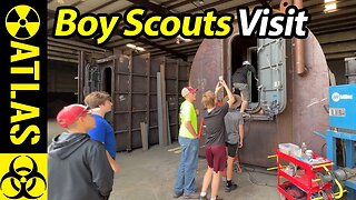 Boy Scouts Tour 6 BIG Atlas Bomb Shelters at the factory