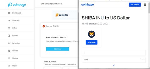 How To Earn Free 63.31 SHIBA INU SHIB Cryptocurrency At Coinpayu Every 60 minutes With Proof