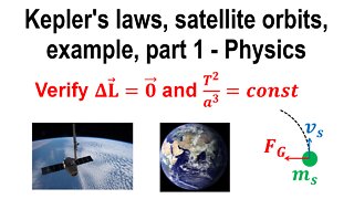 Kepler's laws, satellite orbits, example, part 1 - Physics