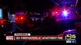 Apartment fire in north Phoenix destroys several units