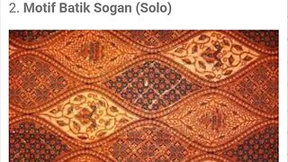 MOTIF BATIK SOGAN SOLO