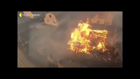 Drone δείχνει την καταστροφή στο Ιρπίν.