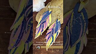 PEACEFUL, 3 inch Leather Feather Earrings