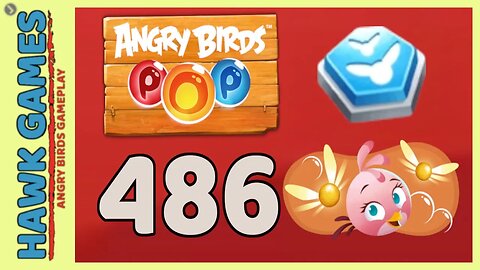 Angry Birds Stella POP Bubble Shooter Level 486 - Walkthrough, No Boosters