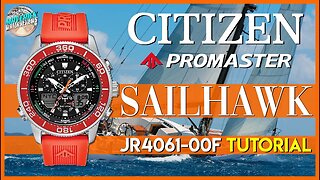 Tutorial! | Citizen Promaster Sailhawk 200m Solar Quartz Diver JR4061-00F Unbox & Review