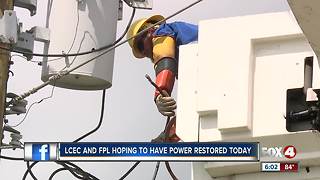 Power companies hoping to have power restored today