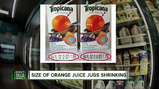 Shrinking orange juice