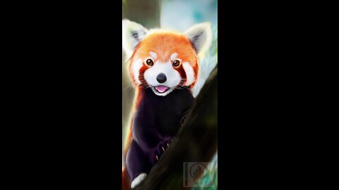 Bored Cute Red Panda