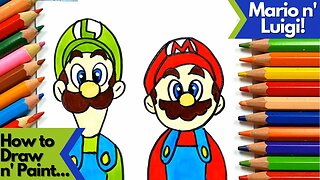 How to Draw and Paint Mario and Luigi from the Super Mario Movie