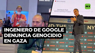 Ingeniero de Google interrumpe una conferencia para denunciar genocidio en Gaza