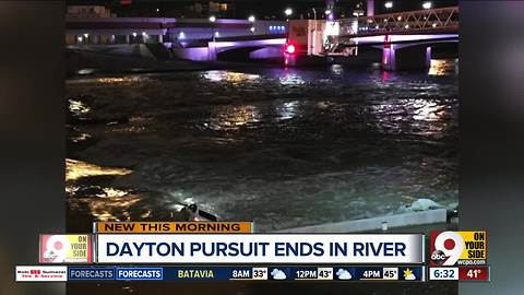 Ohio police pursuit ends in Great Miami River