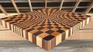 Building an Optical Illusion End Grain Cutting Board