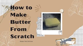 How to make Butter (in a stand mixer)
