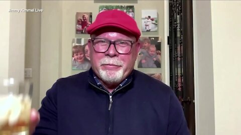 Bucs' coach Bruce Arians describes the team's post-game victory bash