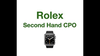 #137 Rolex Second Hand Rolex CPO
