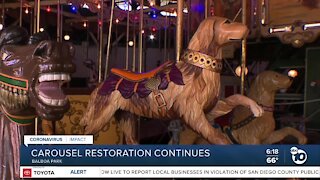 Carousel restoration continues during Pandemic