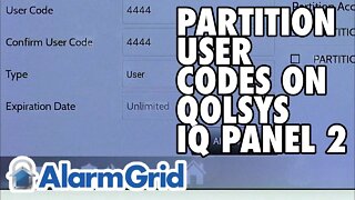 IQ Panel 2 Plus: Assigning User Codes to Partitions