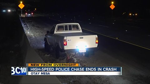 Chase ends in crash in South Bay