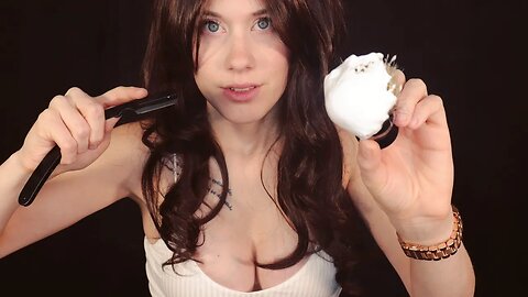 [ASMR] Relaxing Shave & Haircut by Brooklyn | 60 FPS| Shaving Cream, Scissors & Hand Movements