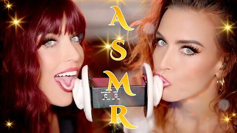 ASMR Gina Carla 🫦 Extreme Close Ear Twin Licks!