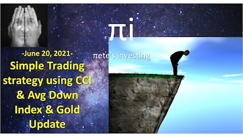 World Indices and Gold using Simple Trading strategy using CCI and Avg Down June 20 2021