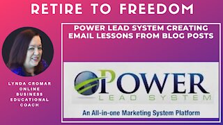 Power Lead System Creating Email Lessons From Blog Posts