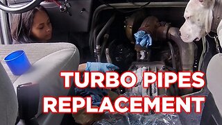 Ford 7.3 Powerstroke Ambulance Conversion Gets New Turbo Up-Pipes | Building The Campulance