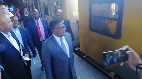 SOUTH AFRICA - Cape Town - Mbalula visits Burned Trains (Video) (oxD)