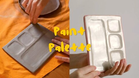 How to make a Paint Palette - Pottery Process - Handmade