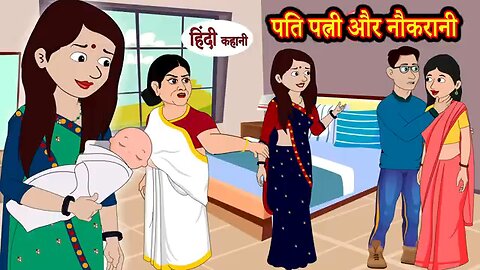 पति पत्नी और नौकरानी की कहानी #hindi #story #kahani #cartoon