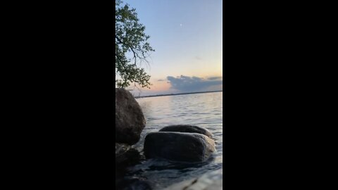 Minnesota lake sunset