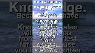 Healing Scriptures Concepts 📖 Don't Reject Biblical Instructions ✝️ Hosea 4:6 🙏 #healingscriptures