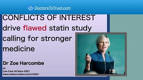 Zoe Harcombe: CONFLICTS OF INTEREST drive FLAWED statin study calling for stronger medicine