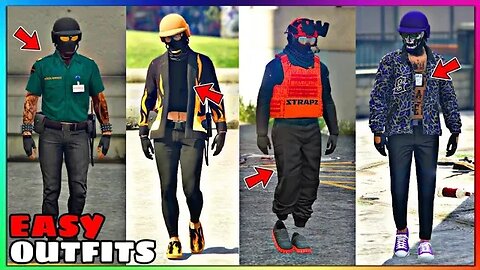 Top 4 Easy To Make Male Tryhard Outfits Using Clothing Glitches #25 (GTA Online)