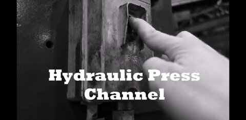 Crushing bubble wrap with hydraulic press