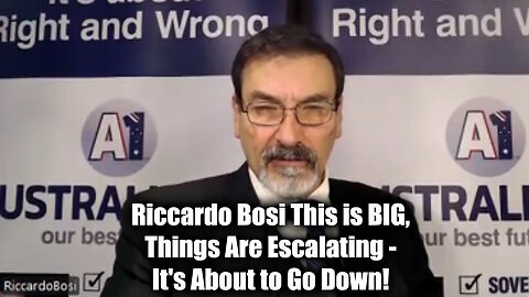 Riccardo Bosi BIG intel- This is BIG, Things Are Escalating - It's About to Go Down!