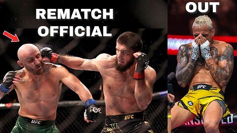 Alexander Volkanovski vs Islam Makhachev 2 OFFICIAL! - Charles Oliveira Injured | UFC 294 Reaction