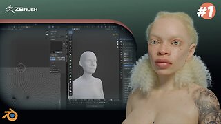 creating the Albino Character using Blender- 3D Timelapse part 1