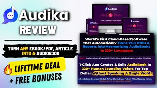 Audika Review 2022 | Turn Any EBook, PDF, Article into AUDIOBOOK & Podcast with Human Like Voices