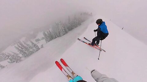 Skiing Park City STEEPS In A Whiteout!
