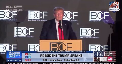 TRUMP AT THE BLACK CONSERVATIVE FEDERATION TONIGHT COLUMBIA, SC 2/23/24