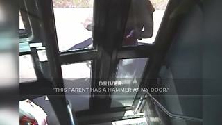 Video captures mother busting out bus window with hammer in Glendale