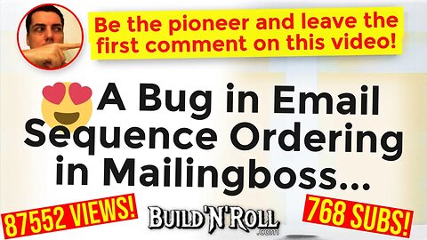 😍 A Bug in Email Sequence Ordering in Mailingboss...