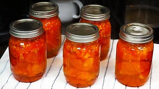 Canning food from our garden