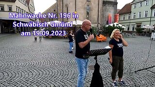 Mahnwache Nr. 196 in Schwäbisch Gmünd am 19.09.2023