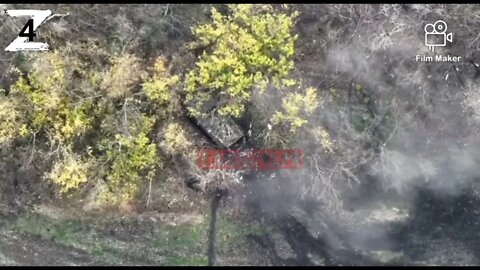 The destruction of 2 Ukrainian BMPs APC by Russian artillery in Donbass