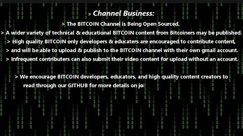 BITCOIN Channel Update | Open Sourcing The Channel to Bitcoiners | @BITCOIN